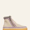 Chaussures laidback london | Bottines Au Crochet Setsu Sable Daim Prune