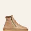 Chaussures laidback london | Setsu 3.0. Bottine Au Crochet Pierre Cuir Naturel