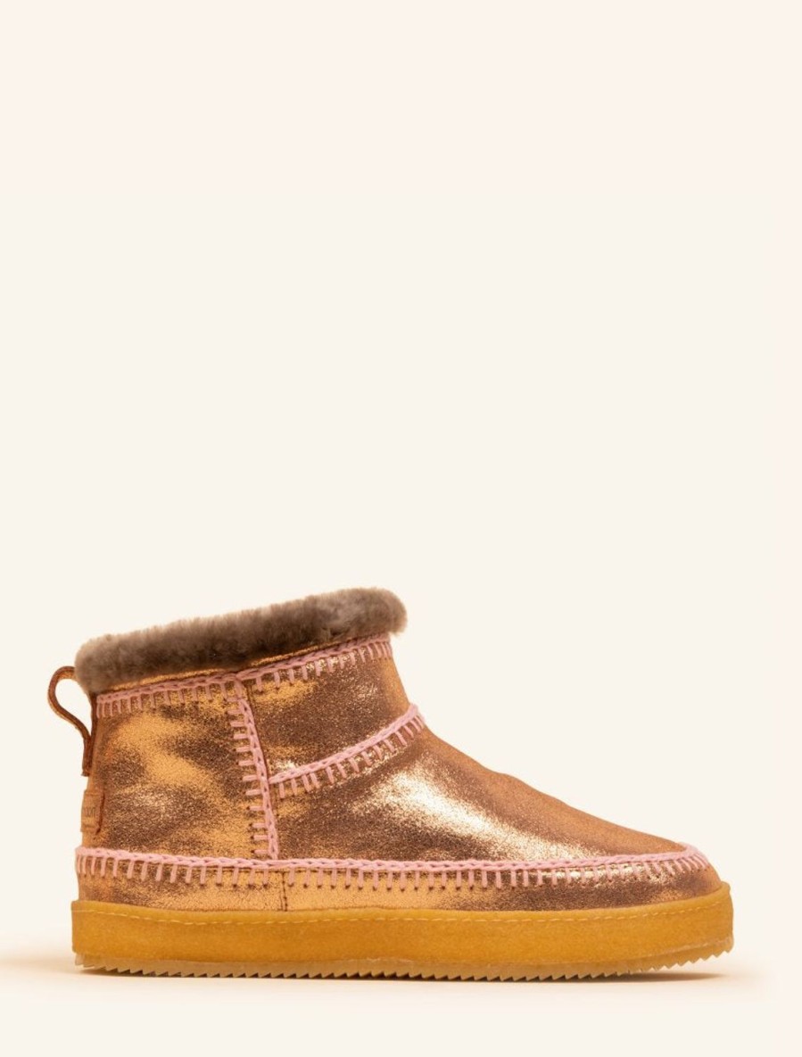 Chaussures laidback london | Nyuki Crochet Pull On Bottine Cuivre Shimmer