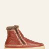 Chaussures laidback london | Bottines Au Crochet Setsu Cuir De Sang Naturel