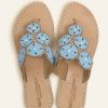 Des Sandales laidback london | Sandale En Cuir Pemba Lp Turquoise Maasai