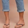 Des Sandales laidback london | Seri Flat Tan Rose Soyeux