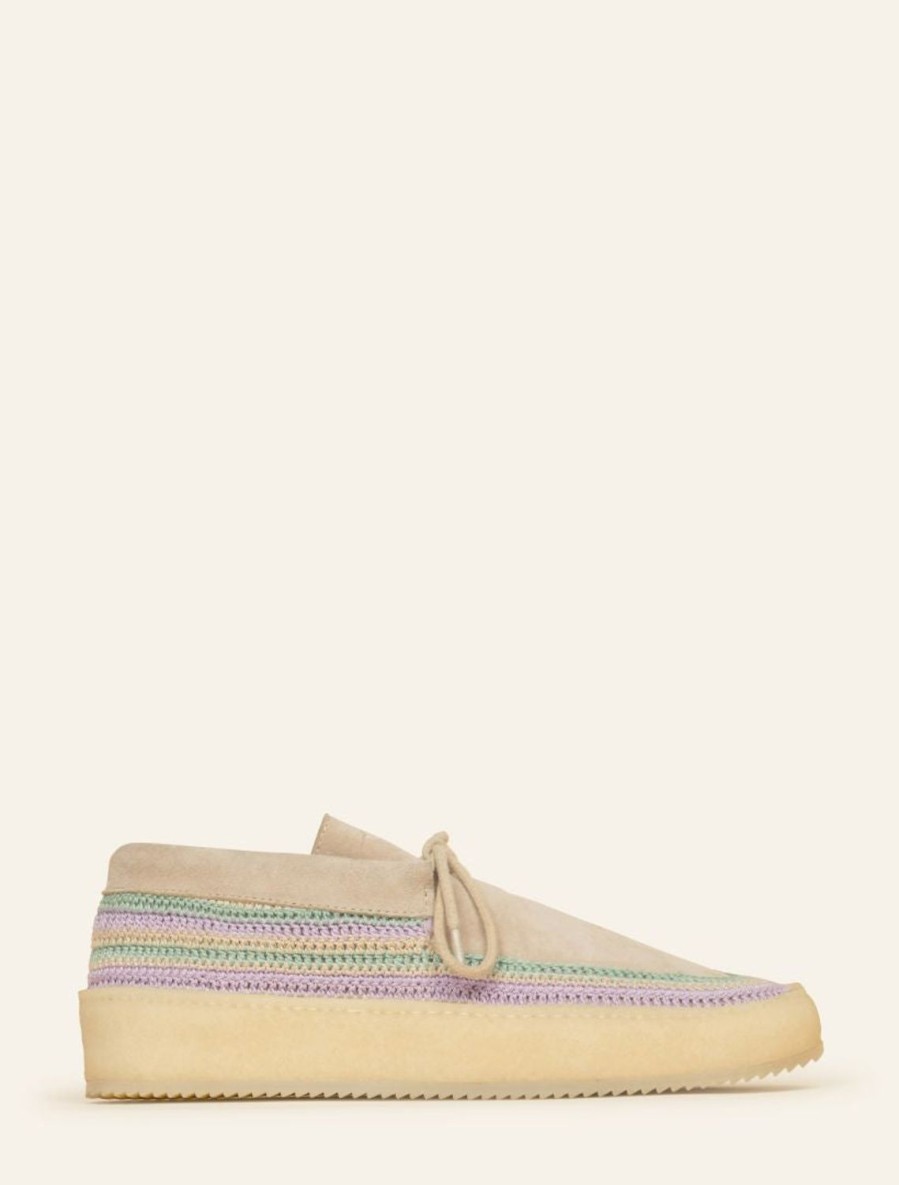 Chaussures laidback london | Komo Sable Daim Lilas