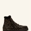 Chaussures laidback london | Bottines Setsu En Crochet Avec Fermeture Eclair Laterale, Guepard Noir