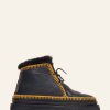 Chaussures laidback london | Argo3.0. Bottine Crochet Cuir Noir Safran