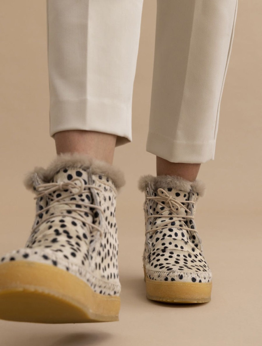 Chaussures laidback london | Bottines A Lacets En Crochet Argo Cheetah