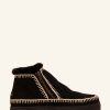 Chaussures laidback london | Bottines Basses Zippees Sur Le Cote Setsu En Daim Noir