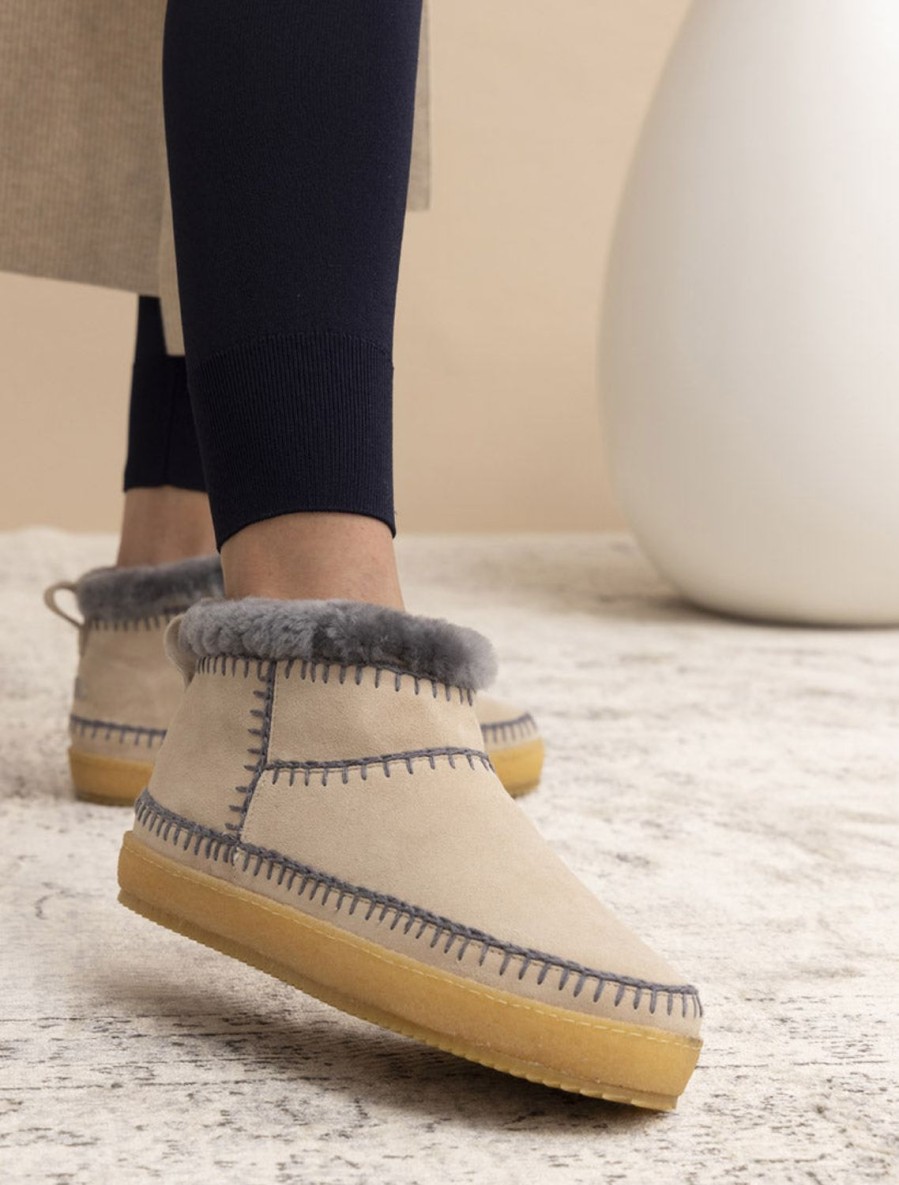 Chaussures laidback london | Bottines A Enfiler En Crochet Nyuki En Daim Sable